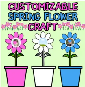 Spring Themed Editable Flower Craft Template | Plant Art for Bulletin Board