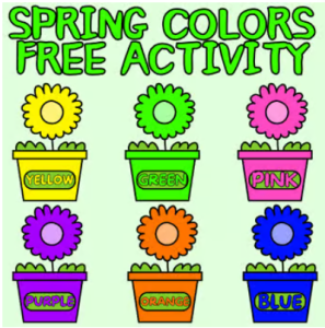 Spring Colors Activity Freebie | Flowers Color Sorting PreK-K (+Digital version)